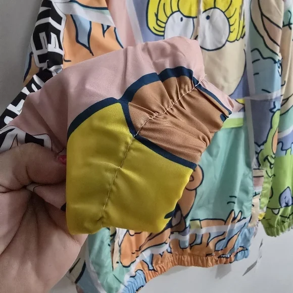 NWT Members Only x Nickelodeon Rugrats FZ Blue & Green Windbreaker Jacket - Picture 10 of 17